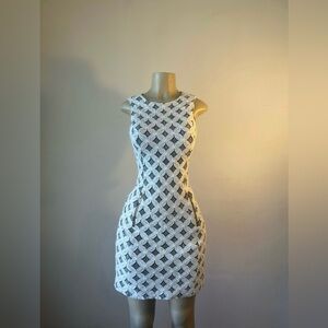 New NWOT Anne Klein White & Navy Blue Dress